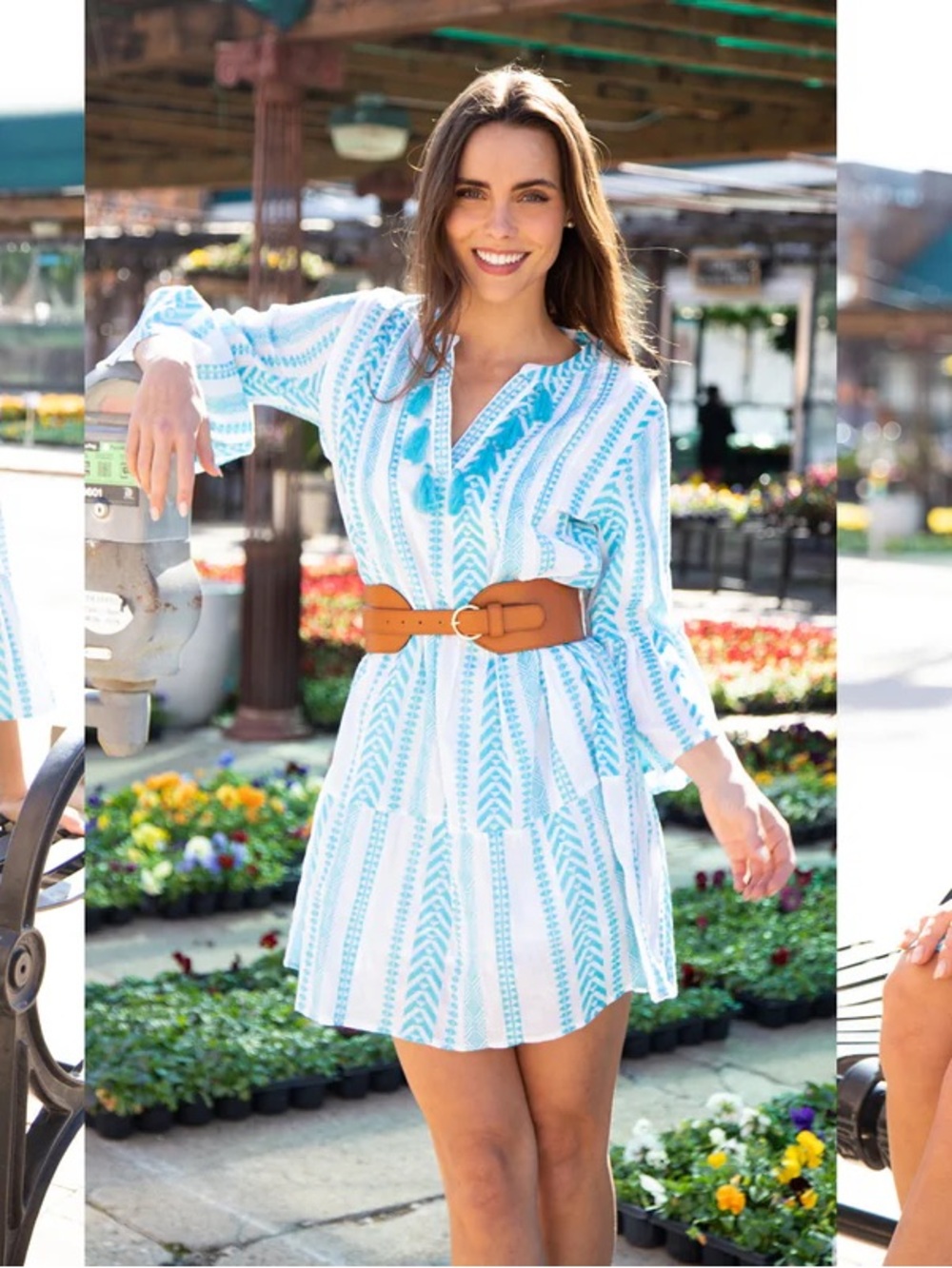 Embroidered Geometric Summer Dress